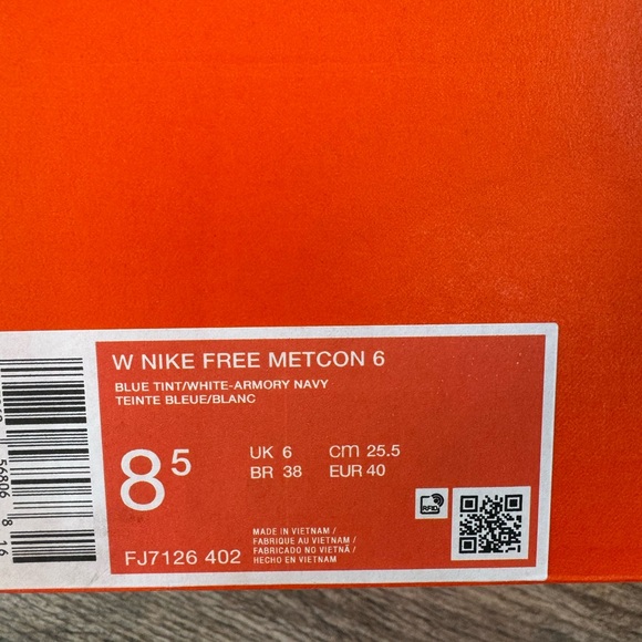 Brand New Nike Free Metcon 6 Women’s Workout Shoes “Blue Tint” FJ7126 402 No Lid - Picture 15 of 15
